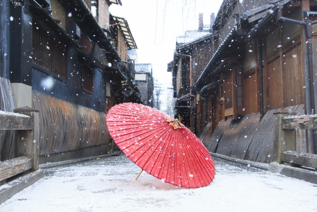 雪景色の京都